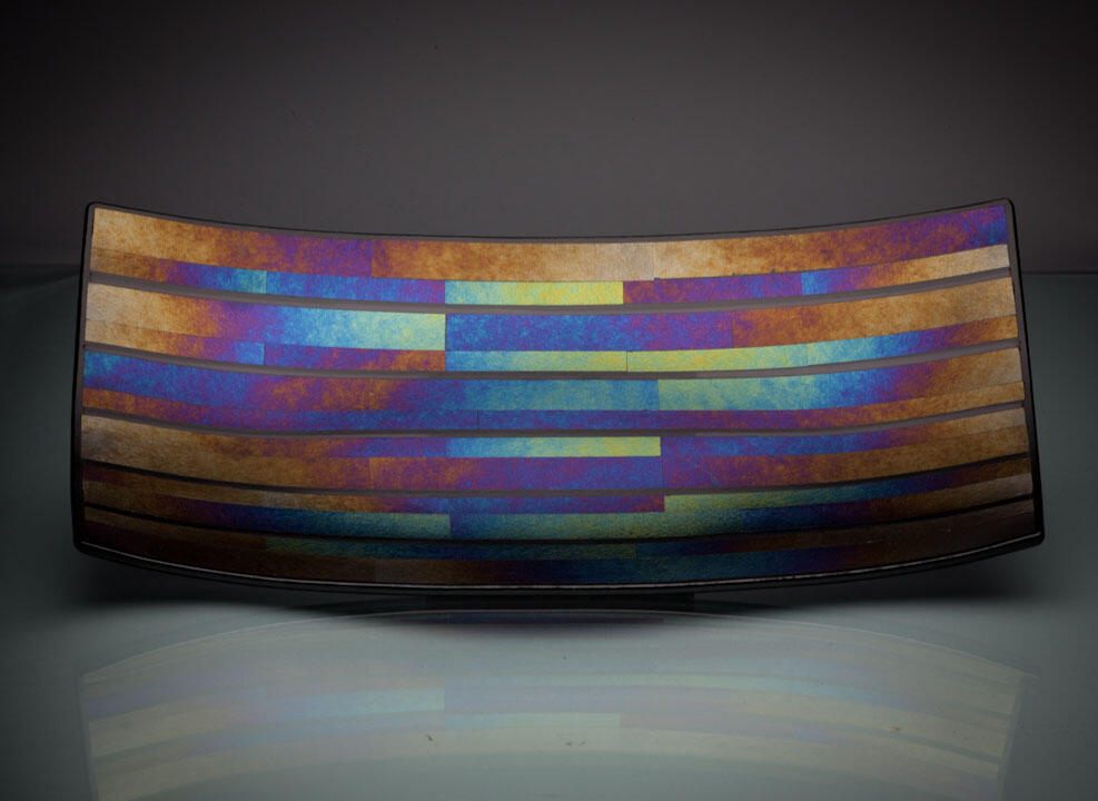 Iridescent Glass Platter